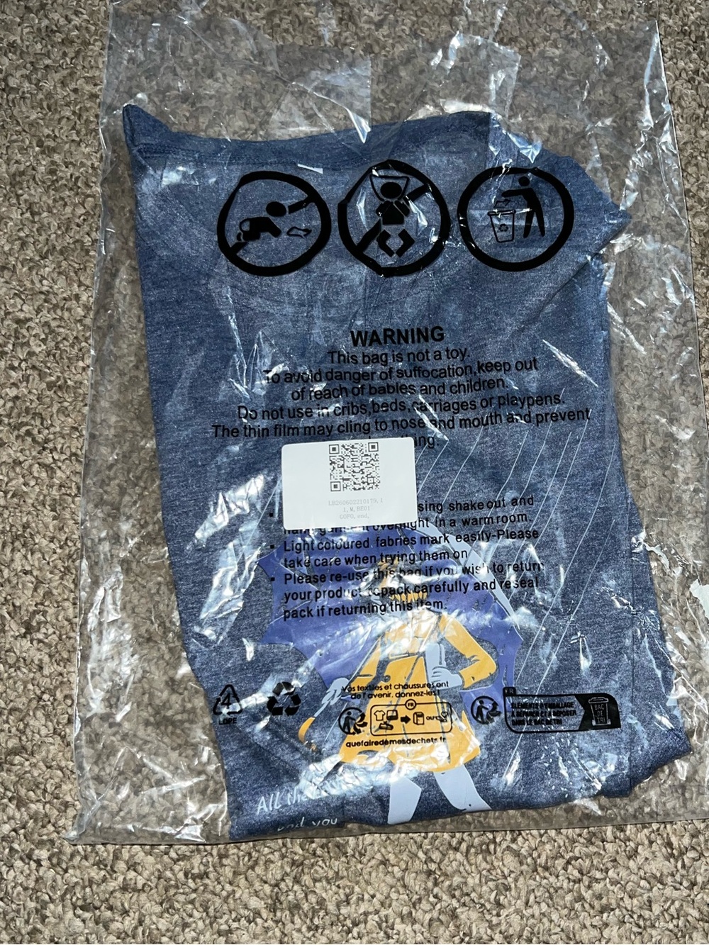 Men Blue Graphic Tee - Unbranded